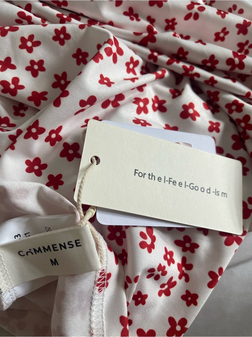 Commense Cream Maxi Dress with Red Floral Print - Picture 5 of 5